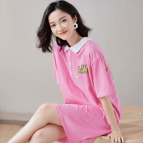 large size dress lapel letter t-shirt dress mid-long short sleeve slim cotton t-shirt women's wear, White
large size dress lapel letter t-shirt dress mid-long short sleeve slim cotton t-shirt women's wear, White