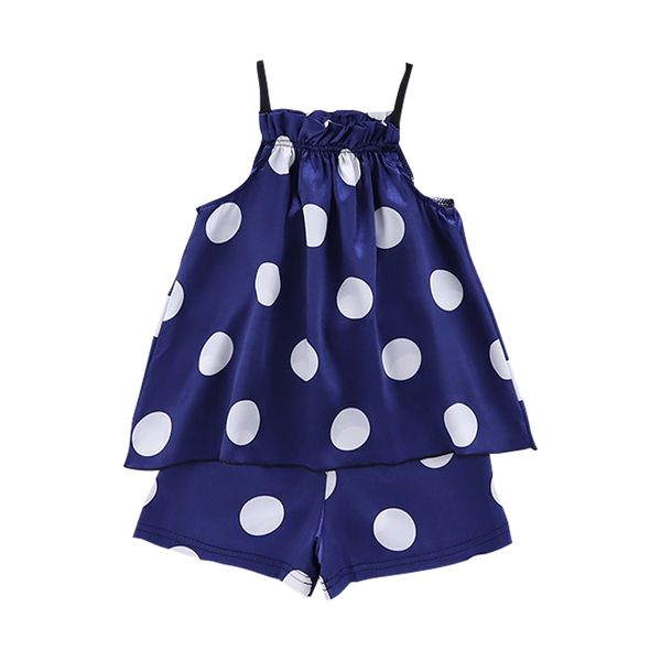 new baby pajamas set kids girls wave point pattern sling outfits set short sleeve blouse +shorts sleepwear 2pcs, Blue;red
new baby pajamas set kids girls wave point pattern sling outfits set short sleeve blouse +shorts sleepwear 2pcs, Blue;red