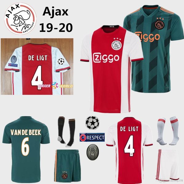 19-20 ajax fc home away soccer jerseys 2019 #10 tadic #21 de jong #4 de ligt #22 ziyec football uniform kids football shirt kit uniform, Black;blue
19-20 ajax fc home away soccer jerseys 2019 #10 tadic #21 de jong #4 de ligt #22 ziyec football uniform kids football shirt kit uniform, Black;blue