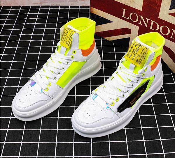 men's vulcanize shoes men spring autumn fashion sneakers lace-up high style solid colors man shoes w393, Black