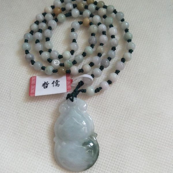 zheru jewelry pure natural jadeite two-colored peace gourd pendant three-color jadeite bead necklace send class a certificate, Silver
zheru jewelry pure natural jadeite two-colored peace gourd pendant three-color jadeite bead necklace send class a certificate, Silver