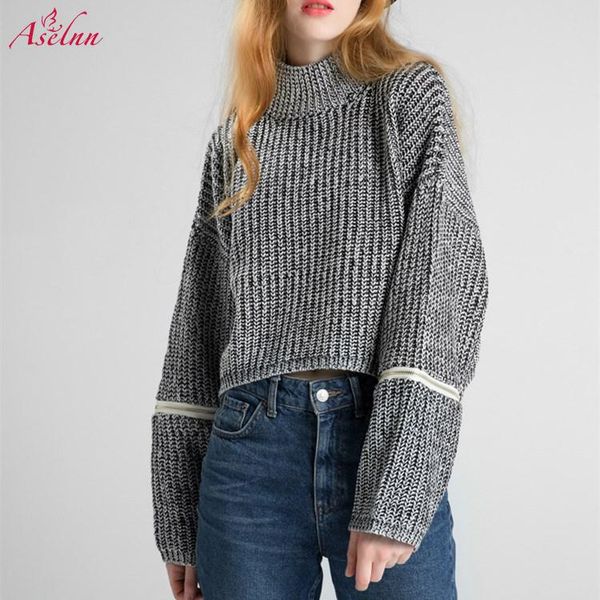 aselnn 2018 winter women turtleneck sweater fashion long sleeves zipper design knitted pullovers female tricot drop shipping, White;black
aselnn 2018 winter women turtleneck sweater fashion long sleeves zipper design knitted pullovers female tricot drop shipping, White;black