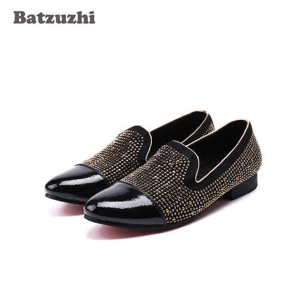 men shoes italian handmade genuine leather shoes men dress flats gold crysal party shoe wedding zapatos hombre, us12, Black
men shoes italian handmade genuine leather shoes men dress flats gold crysal party shoe wedding zapatos hombre, us12, Black