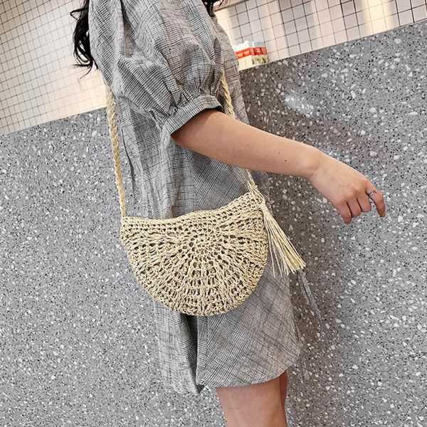 women shoulder bag women semicircular handwoven retro rattan straw beach bag crossbody crossbody bags torebka#25
women shoulder bag women semicircular handwoven retro rattan straw beach bag crossbody crossbody bags torebka#25
