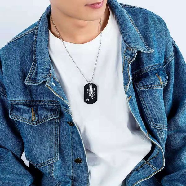 us army letters pendant necklace for men luxury designer bullet solider dog tag pendants stainless steel gold silver black mens jewelry gift
us army letters pendant necklace for men luxury designer bullet solider dog tag pendants stainless steel gold silver black mens jewelry gift
