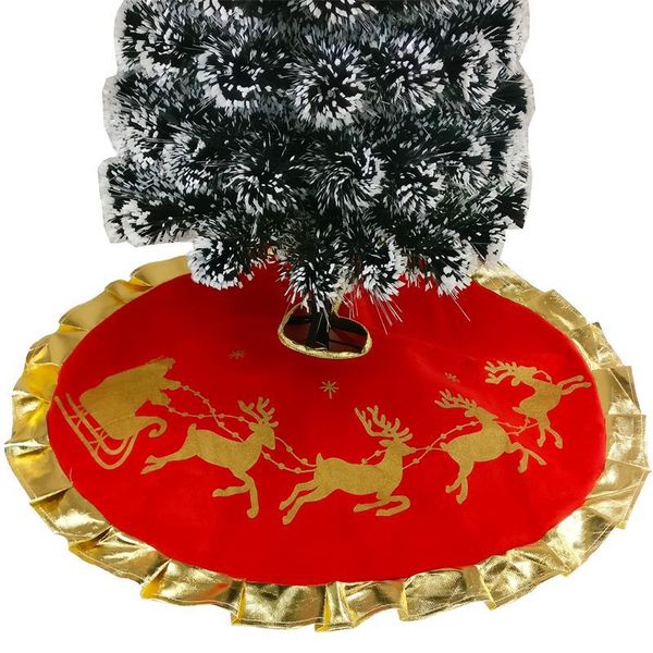90cm diameter merry christmas tree skirt deer reindeer cart red with golden ruffle edge new year xmas decoration navidad jhfy01
90cm diameter merry christmas tree skirt deer reindeer cart red with golden ruffle edge new year xmas decoration navidad jhfy01