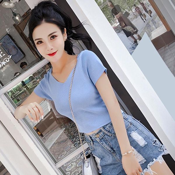 women's t-shirt women shirts casual streetwear slim short sleeve ladies clubwear bodycon solid tee camiseta mujer verano #30, White
women's t-shirt women shirts casual streetwear slim short sleeve ladies clubwear bodycon solid tee camiseta mujer verano #30, White