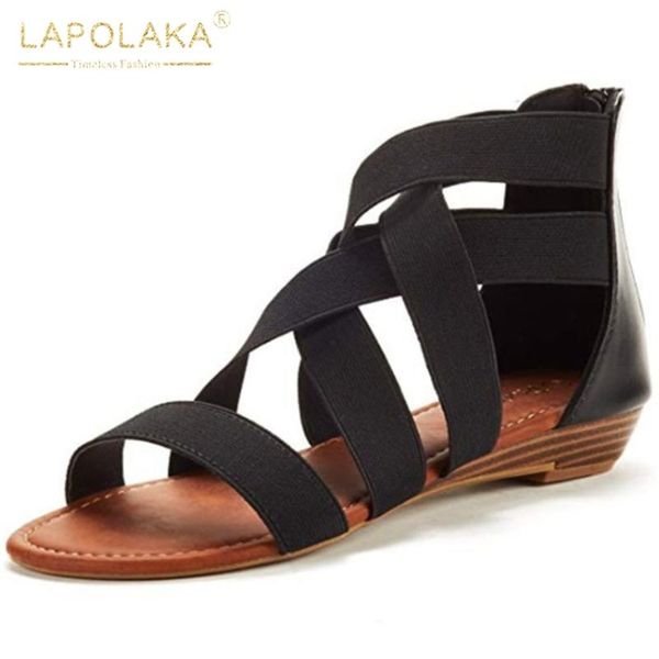 lapolaka new arrivals 2020 peep toe gladiator sandals woman shoes wedge heels zip up solid fashion casual shoes women sandals, Black
lapolaka new arrivals 2020 peep toe gladiator sandals woman shoes wedge heels zip up solid fashion casual shoes women sandals, Black