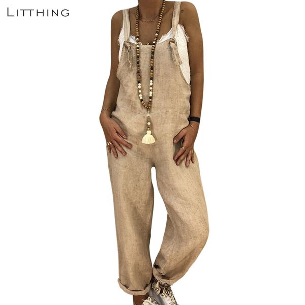 litthing 2019 new women sleeveless jumpsuits summer solid casual lace up pants fashion pocket loose wide legs long jumpsuits, Black;white
litthing 2019 new women sleeveless jumpsuits summer solid casual lace up pants fashion pocket loose wide legs long jumpsuits, Black;white