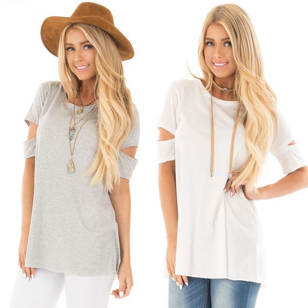 2018 summer fashion casual women slim short sleeve o-neck pullover back hollow out solid shirt 2 colors
2018 summer fashion casual women slim short sleeve o-neck pullover back hollow out solid shirt 2 colors