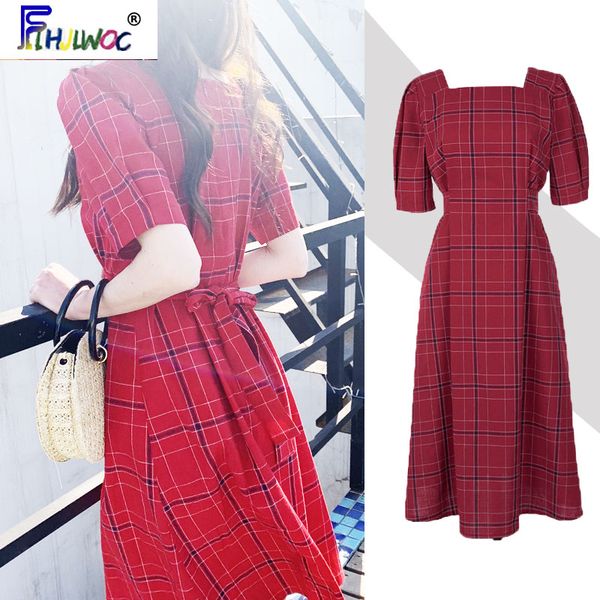 casual dresses red plaid dress s women summer flhjlwoc korea japanese style temperament lady bow tie retro vintage cotton chic, Black;gray
casual dresses red plaid dress s women summer flhjlwoc korea japanese style temperament lady bow tie retro vintage cotton chic, Black;gray
