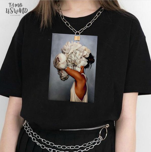 2020 harajuku aesthetics flower girl cotton female tshirt women plus size black t shirt print short sleeve tees, White
2020 harajuku aesthetics flower girl cotton female tshirt women plus size black t shirt print short sleeve tees, White