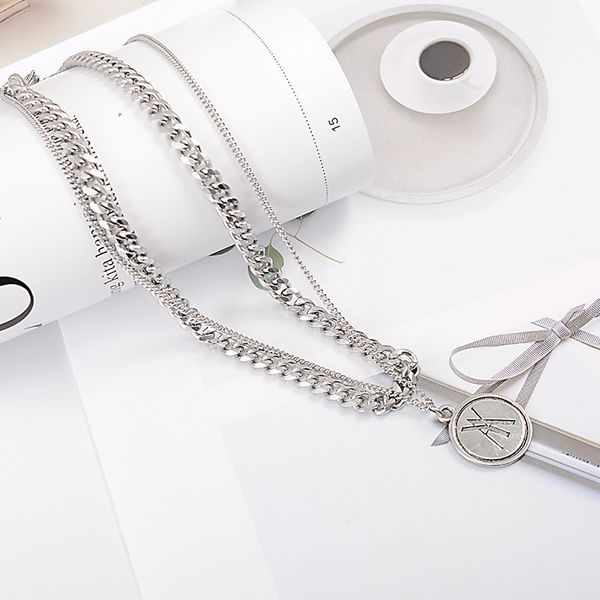 2019 direct selling collares choker neck ornaments steel collar necklace with strong personality hip-hop metal double, Silver
2019 direct selling collares choker neck ornaments steel collar necklace with strong personality hip-hop metal double, Silver