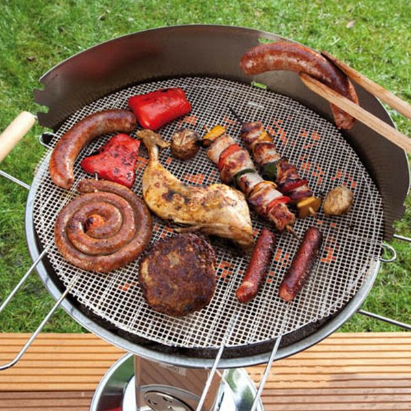 round bbq grill no-stick stainless steel mesh wire net reusable heat resistant barbecue cook mat pad eco friendly 1
round bbq grill no-stick stainless steel mesh wire net reusable heat resistant barbecue cook mat pad eco friendly 1