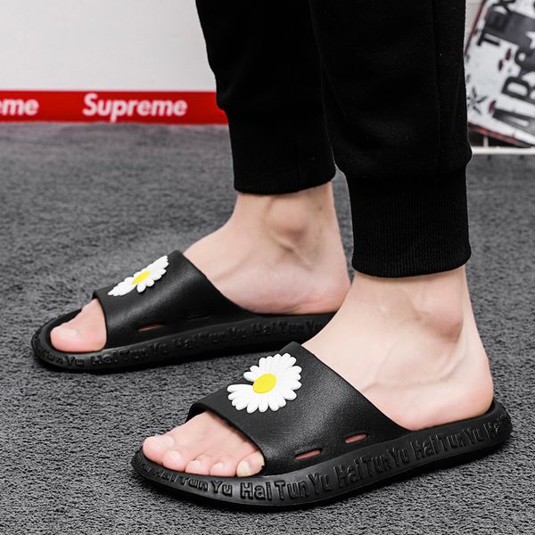 men's shoes sandals and slippers summer small daisy word fashion fashionable wear personalized sandals non-slip soft bottom beach shoes, Black
men's shoes sandals and slippers summer small daisy word fashion fashionable wear personalized sandals non-slip soft bottom beach shoes, Black