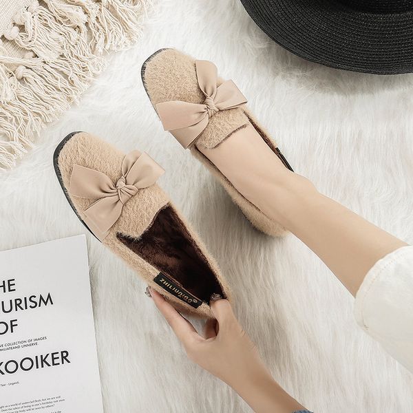 casual woman shoe winter shoes women female footwear autumn women's moccasins bow-knot slip-on loafers with fur square toe, Black
casual woman shoe winter shoes women female footwear autumn women's moccasins bow-knot slip-on loafers with fur square toe, Black