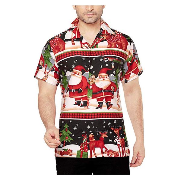 santa claus printed blouse short sleeve button turndown collar shirt men christmas shirt comfortable blouse camisas hombre, White;black
santa claus printed blouse short sleeve button turndown collar shirt men christmas shirt comfortable blouse camisas hombre, White;black