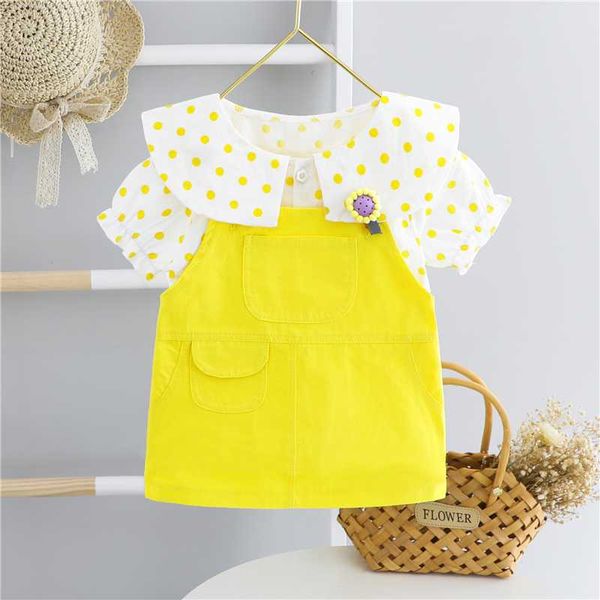 2020 summer baby girls clothing sets dot short sleeve shirt dress toddler infant clothes children casual clothing, White
2020 summer baby girls clothing sets dot short sleeve shirt dress toddler infant clothes children casual clothing, White