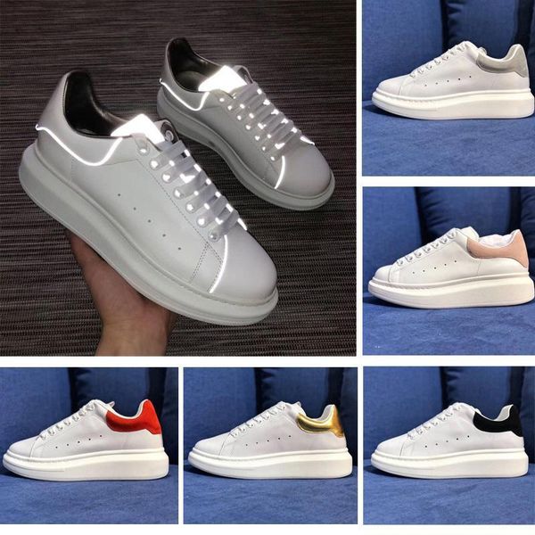 designer brand fashion reflective white leather casual shoes girls womens men black gold red comfortable luxury flat shoes size 36-44 c18
designer brand fashion reflective white leather casual shoes girls womens men black gold red comfortable luxury flat shoes size 36-44 c18