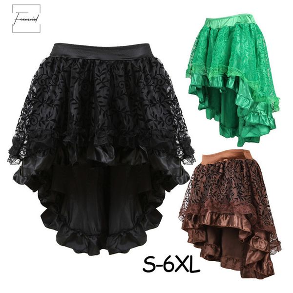 victorian costumes women corset s 6xl asymmetrical ruffled satin lace trim skirts dress vintage steampunk skirt cosplay, Black;white
victorian costumes women corset s 6xl asymmetrical ruffled satin lace trim skirts dress vintage steampunk skirt cosplay, Black;white