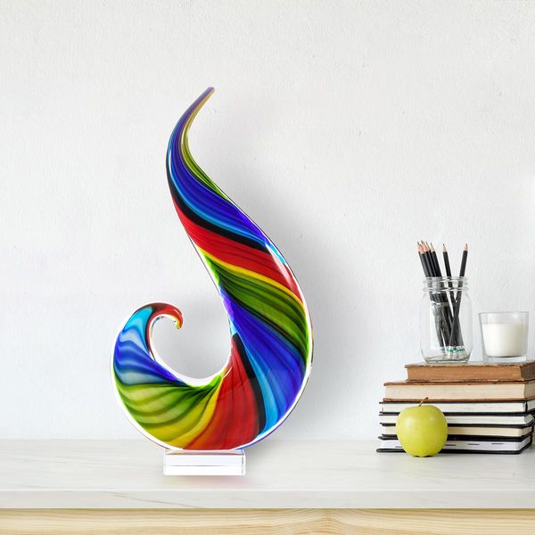 abstract glass sculpture mullticolor home decor rainbow glass sculpture hand blown glass art style rainbow sculpture figurine
abstract glass sculpture mullticolor home decor rainbow glass sculpture hand blown glass art style rainbow sculpture figurine