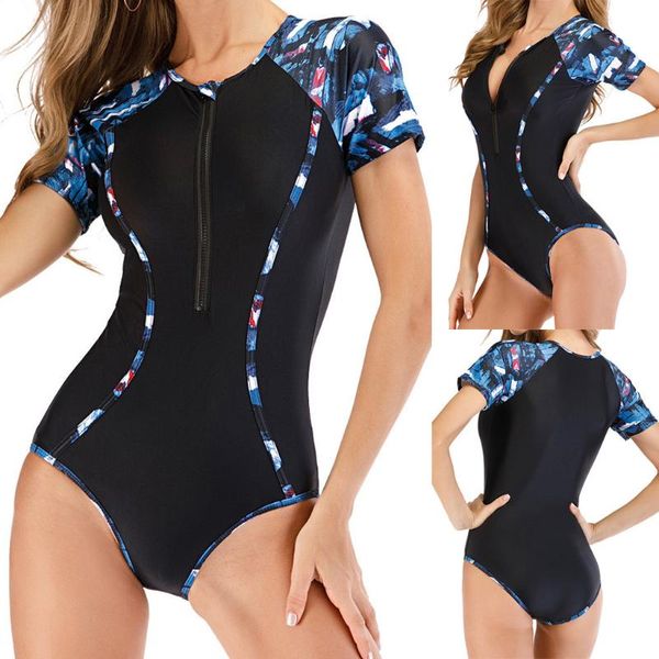 women fashion surfing suit one piece stitching zip bathing suit summer athletic training diving swimwear swimsuit
women fashion surfing suit one piece stitching zip bathing suit summer athletic training diving swimwear swimsuit