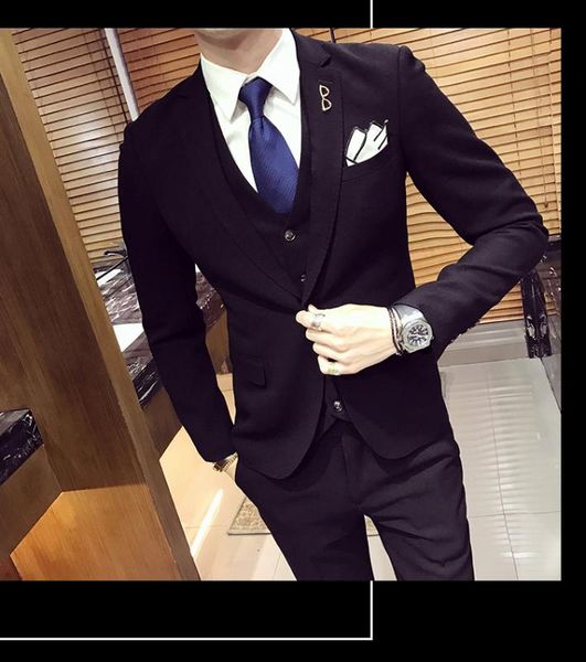 men's suits & blazers wedding for men slim fit formal business 3pcs costumes casual clothing groomsman suit jacket pants set, White;black
men's suits & blazers wedding for men slim fit formal business 3pcs costumes casual clothing groomsman suit jacket pants set, White;black