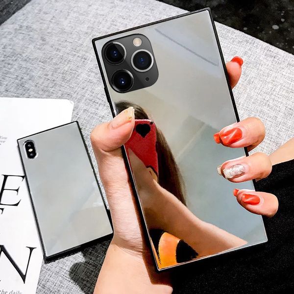 yishangou mirror glass square back case for iphone 11 6 6s 7 8 plus x xr xs max phone case soft silicone bumper cover
yishangou mirror glass square back case for iphone 11 6 6s 7 8 plus x xr xs max phone case soft silicone bumper cover