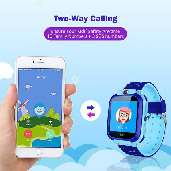 2019 cute children's waterproof calling smart watch anti-lost with gps positioning and sos children smartwatch, Blue
2019 cute children's waterproof calling smart watch anti-lost with gps positioning and sos children smartwatch, Blue