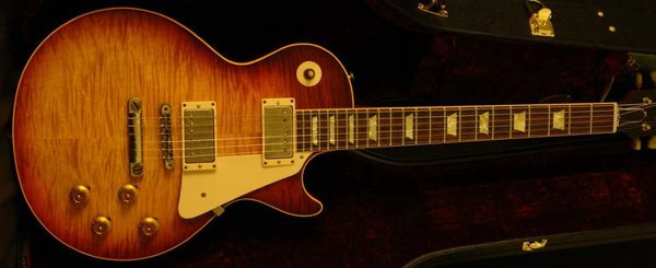 custom billy bons pearly gates fat flame maple vintage sunburst electric guitar, little pin abr 1 bridge, tuilp tuners, chrome hardware
custom billy bons pearly gates fat flame maple vintage sunburst electric guitar, little pin abr 1 bridge, tuilp tuners, chrome hardware