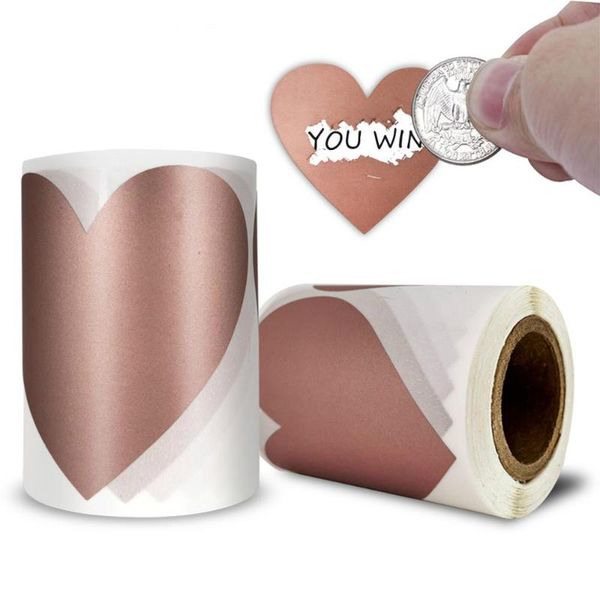 100pcs heart shape rose gold scratch off stickers for custom game party decoration activity sticker kids gift wedding decoration
100pcs heart shape rose gold scratch off stickers for custom game party decoration activity sticker kids gift wedding decoration