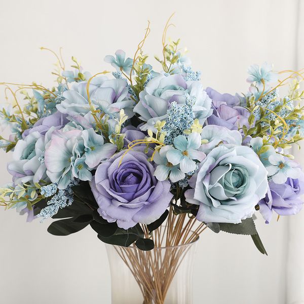 indoor simulation plant wedding fake flower wholesale diy home decoration 13 rose hydrangea
indoor simulation plant wedding fake flower wholesale diy home decoration 13 rose hydrangea