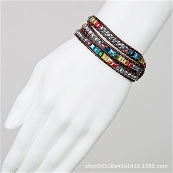 hiyong colorful crystal bracelet with multi-layer winding leather bracelet with cross-border electricity style deserve to, Golden;silver
hiyong colorful crystal bracelet with multi-layer winding leather bracelet with cross-border electricity style deserve to, Golden;silver