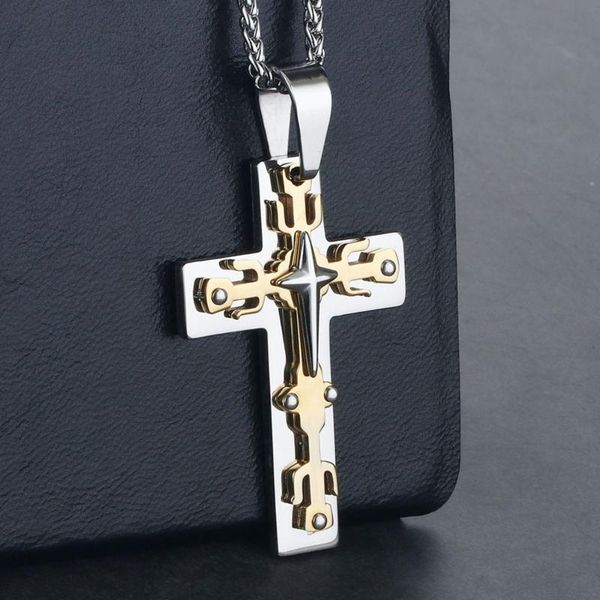 pendant necklaces gold silver tone 3 layers cross necklace jewelry gift for men women stainless steel link chain kolye erkek cn34
pendant necklaces gold silver tone 3 layers cross necklace jewelry gift for men women stainless steel link chain kolye erkek cn34