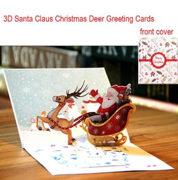 greeting cards 3d up card santa christmas deer holiday merry xmas gift for friend family 
greeting cards 3d up card santa christmas deer holiday merry xmas gift for friend family
