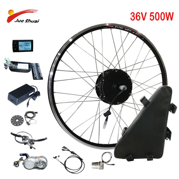 electric bicycle conversion kit 36v 500w motoe wheel triangle lithium battery pack front rear moto wheel kit electrico bicicleta, Silver;blue
electric bicycle conversion kit 36v 500w motoe wheel triangle lithium battery pack front rear moto wheel kit electrico bicicleta, Silver;blue
