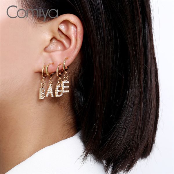 comiya fashion drop earrings for women gold color crystal mosaic pendant zinc alloy oorbellen letters butterfly dangle earring, Silver
comiya fashion drop earrings for women gold color crystal mosaic pendant zinc alloy oorbellen letters butterfly dangle earring, Silver