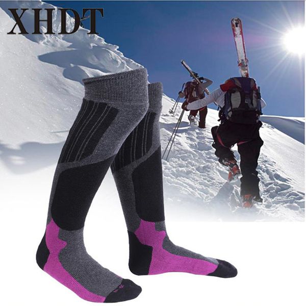men/women knee-long keep warm fast dry terry cushioning mountaineering hiking durable outdoor sports professional skiing socks, Black
men/women knee-long keep warm fast dry terry cushioning mountaineering hiking durable outdoor sports professional skiing socks, Black