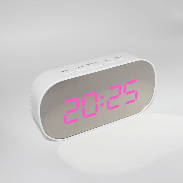 round led mirror alarm clock digital table clock night light snooze with temperature electronic despertador home decor
round led mirror alarm clock digital table clock night light snooze with temperature electronic despertador home decor