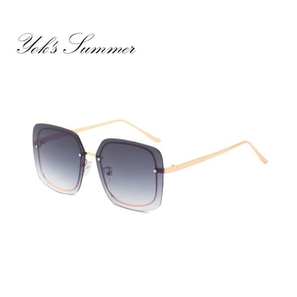 yok's sunglasses women brand square glasses metal frameless eyewear accessories colors lenses driving goggles wn1197, White;black
yok's sunglasses women brand square glasses metal frameless eyewear accessories colors lenses driving goggles wn1197, White;black