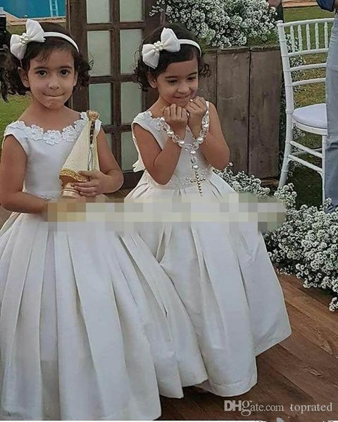 new white charming flower girl dress ivory girls christmas party birthday dresses girl popular dress appliques first communion dresses, White;blue
new white charming flower girl dress ivory girls christmas party birthday dresses girl popular dress appliques first communion dresses, White;blue
