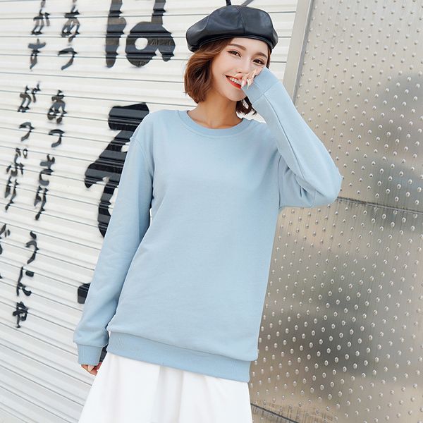 hoodie 2019 round neck pullover sweater woman increase down easy fund nothing hat solid color student jacket loose coat hoodies, Blue;black
hoodie 2019 round neck pullover sweater woman increase down easy fund nothing hat solid color student jacket loose coat hoodies, Blue;black