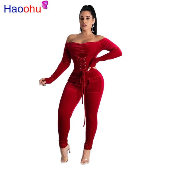 haoohu bandage velvet jumpsuit women rave off shoulder long sleeve club body overalls one piece bodycon rompers jumpsuit, Black;white
haoohu bandage velvet jumpsuit women rave off shoulder long sleeve club body overalls one piece bodycon rompers jumpsuit, Black;white