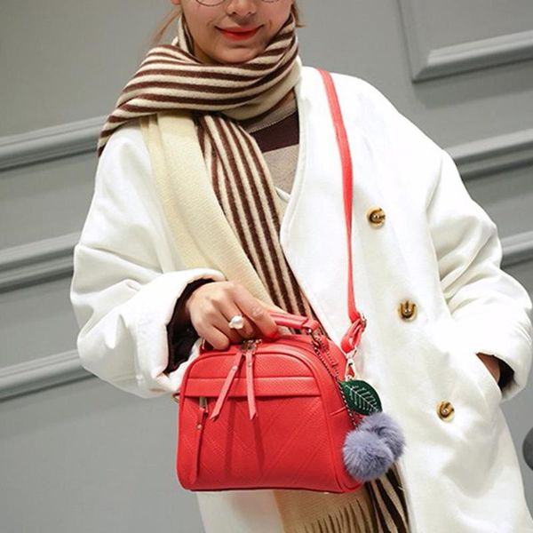 women pu leather handbags leaf hair ball pendant totes bag handle daily crossbody bag shoulder lady simple style
women pu leather handbags leaf hair ball pendant totes bag handle daily crossbody bag shoulder lady simple style
