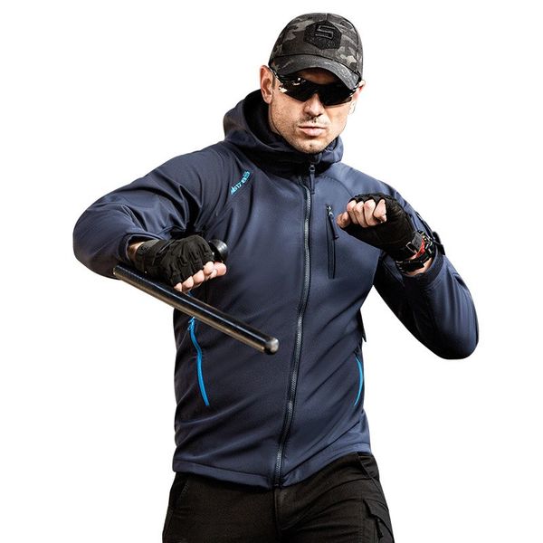 outdoor men's soft shell tactical jacket waterproof hooded jackets clothing for camping hunting hiking climbing riding, Blue;black
outdoor men's soft shell tactical jacket waterproof hooded jackets clothing for camping hunting hiking climbing riding, Blue;black