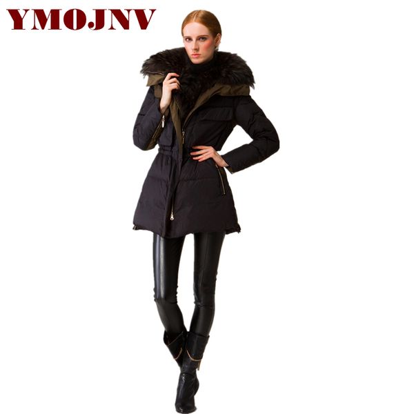 ymojnv 2019 winter women coat thick warm down parka new design removable oversize luxury real raccoon fur collar winter jacket, Black
ymojnv 2019 winter women coat thick warm down parka new design removable oversize luxury real raccoon fur collar winter jacket, Black