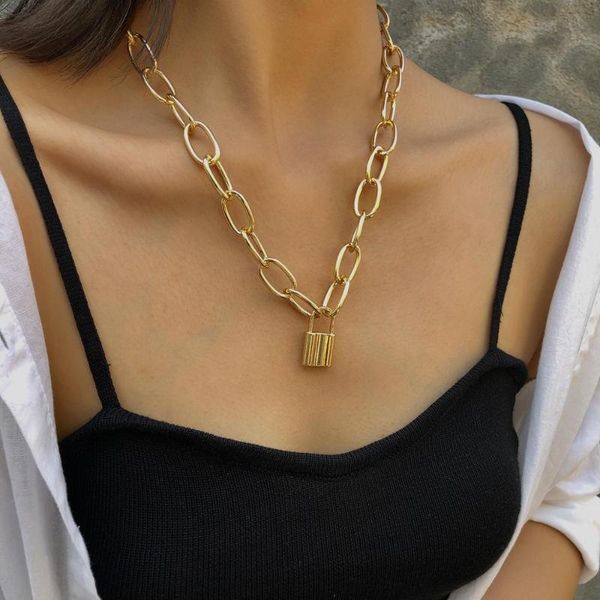 lock chain necklace punk 90s link chain silver color padlock pendant necklace women men fashion statement gothic jewelry gift
lock chain necklace punk 90s link chain silver color padlock pendant necklace women men fashion statement gothic jewelry gift