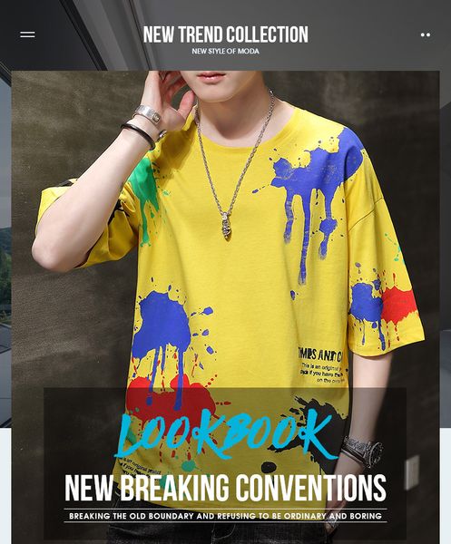 2020 new short-sleeved t-shirt men's tide brand hong kong style summer korean trend young students cotton loose men's clothing, White;black
2020 new short-sleeved t-shirt men's tide brand hong kong style summer korean trend young students cotton loose men's clothing, White;black