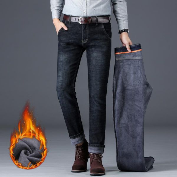 winter thermal warm men fleece casual straight jeans stretch thick denim flannel soft pants trousers classic plus size, Blue
winter thermal warm men fleece casual straight jeans stretch thick denim flannel soft pants trousers classic plus size, Blue