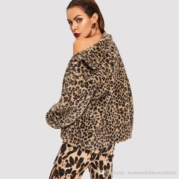 new luxury leopard womens coat fashion thick long sleeve printed outerwear winter womens designer loose lapel neck, Black;brown
new luxury leopard womens coat fashion thick long sleeve printed outerwear winter womens designer loose lapel neck, Black;brown